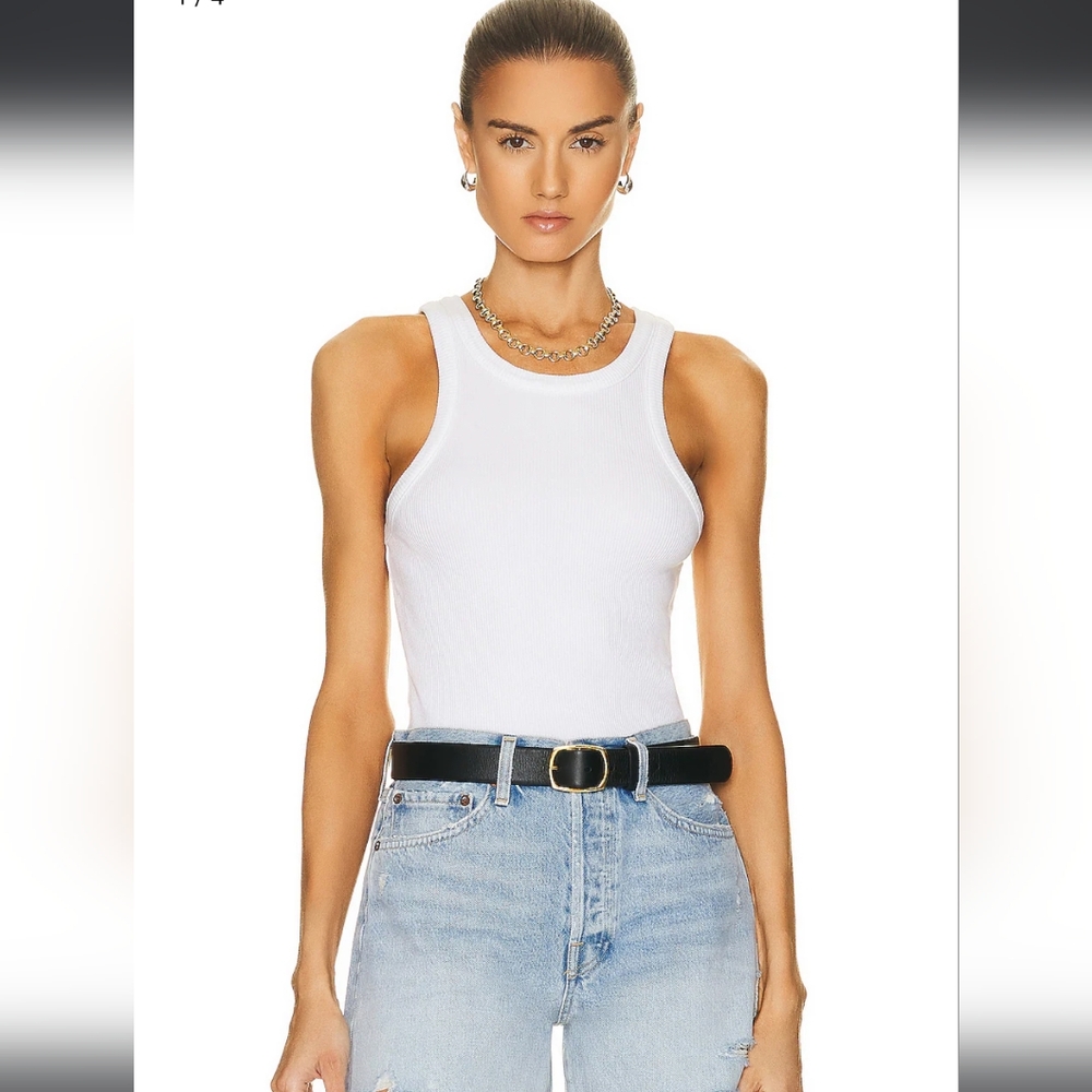 Agolde Bailey Scoop Tank Small in White